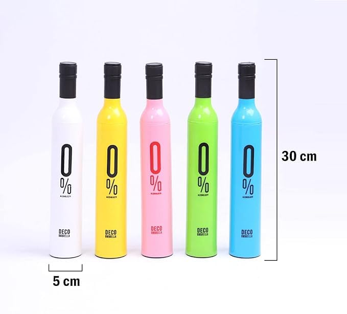 FUTRONICS Folding Portable Umbrella with Bottle Cover for UV Protection & Rain Umbrella Mini TravelSqul Tech