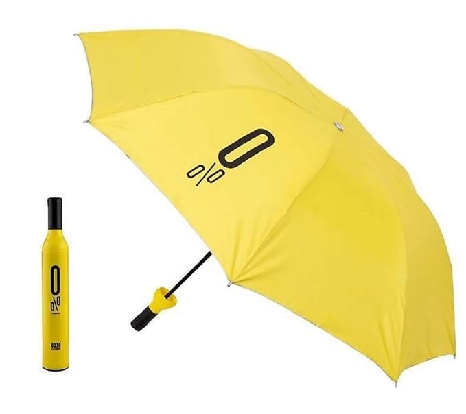 FUTRONICS Folding Portable Umbrella with Bottle Cover for UV Protection & Rain Umbrella Mini TravelSqul Tech
