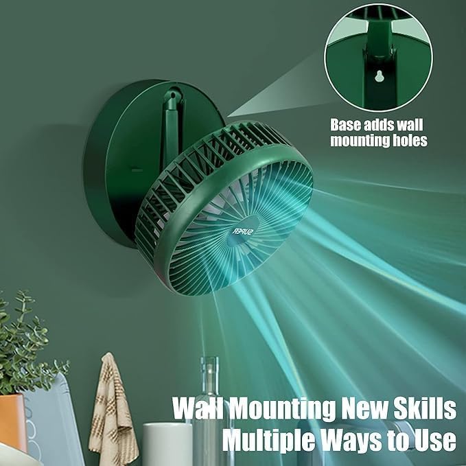 SQUL Powerful Rechargeable Table Fan with Height and 3 speed Adjustable Folding Telescopic Table Fan | Table Fans, Table Fan for Office Desk - Squl Tech