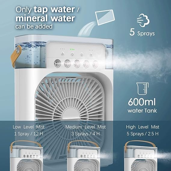 SQUL Mini-cooler-for room-cooling-mini-cooler-ac-portable-air-conditioners-for Home-Office-Artic-Cooler-3-In-1-Conditioner-Humidifier-Purifier - Squl Tech