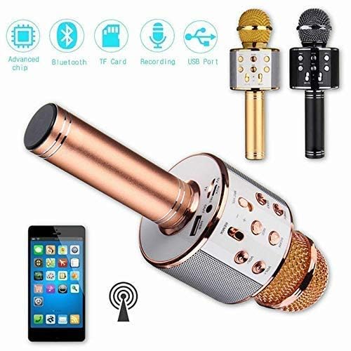 SQUL Wireless Mic Advance Handheld Wireless Singing Mike Multi-Function Bluetooth Karaoke Mic with Microphone Speaker for All Smart Phone - Squl Tech