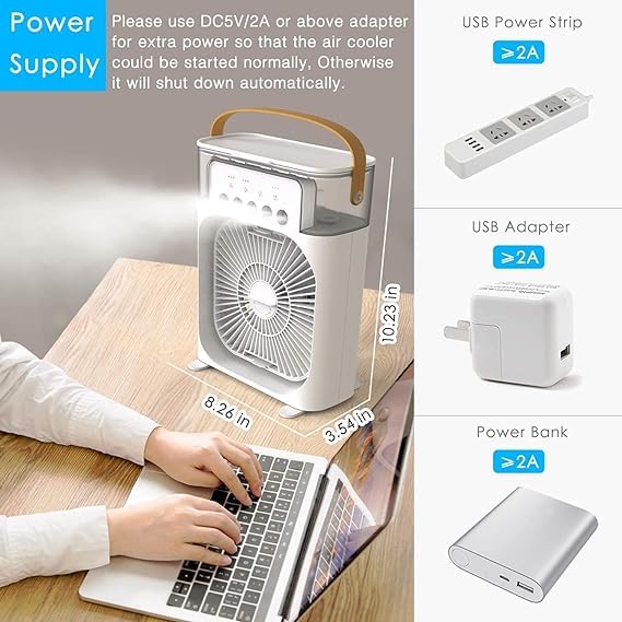 SQUL Mini-cooler-for room-cooling-mini-cooler-ac-portable-air-conditioners-for Home-Office-Artic-Cooler-3-In-1-Conditioner-Humidifier-Purifier - Squl Tech