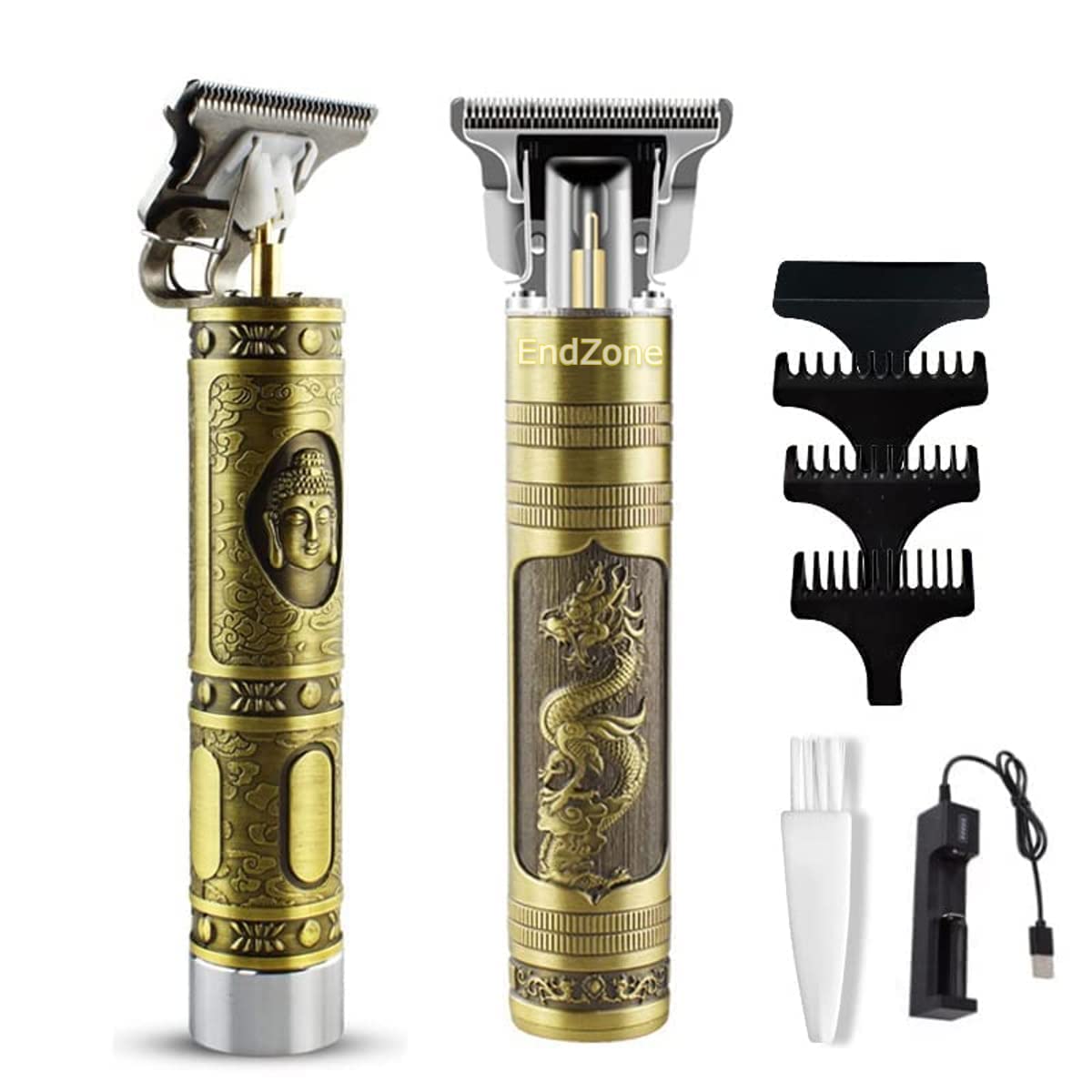 EndZone | Buddha Smart Beard Trimmer - Power adapt technology for Face, Head and Body Men & Women trimming||120 min run time with Quick Charge (Gold)Squl Tech