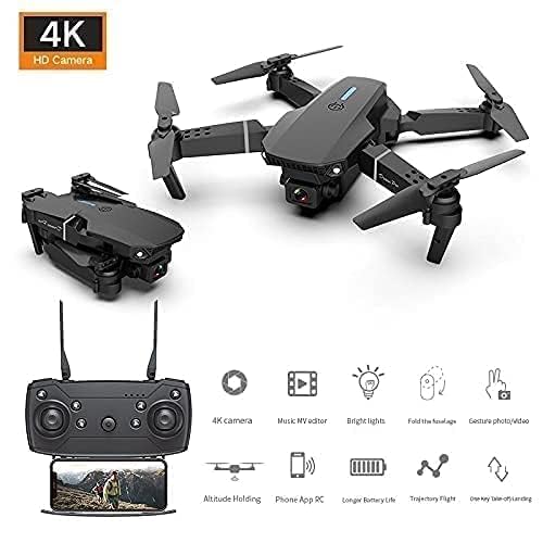 SQUL E88 Foldable 4K Mini Drone With WIFI Wide Angle HD Dual Camera - SQUL
