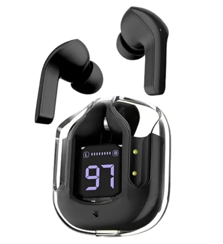 SQUL Earbuds Transparent Case, Smart ENC, 4-5 Hrs Total Playtime, Talk Time 5 Hrs,Gaming Mode Sound with LED Digital Display,Voice Assistant Support. - Squl Tech 