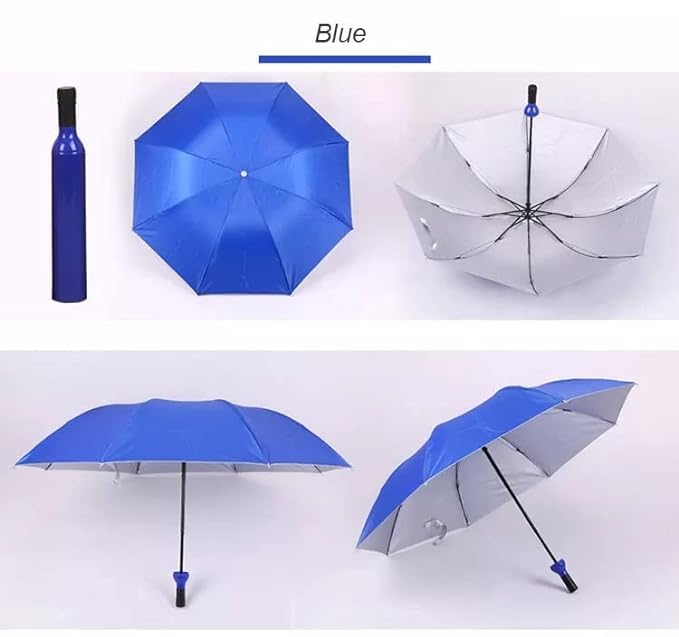 FUTRONICS Folding Portable Umbrella with Bottle Cover for UV Protection & Rain Umbrella Mini TravelSqul Tech