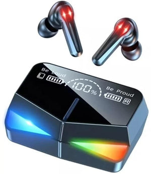 SQUL M28 Wireless Bluetooth Earbuds with Touch Control and Dual LED Charging Display, 180H Playtime Headphones with Noise Cancellation - Squl Tech 