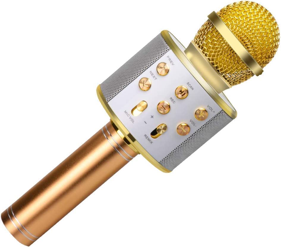 SQUL Wireless Mic Advance Handheld Wireless Singing Mike Multi-Function Bluetooth Karaoke Mic with Microphone Speaker for All Smart Phone - Squl Tech 