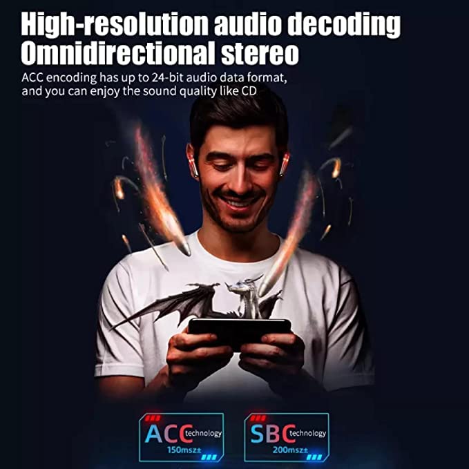 SQUL M28 Wireless Bluetooth Earbuds with Touch Control and Dual LED Charging Display, 180H Playtime Headphones with Noise Cancellation - Squl Tech 