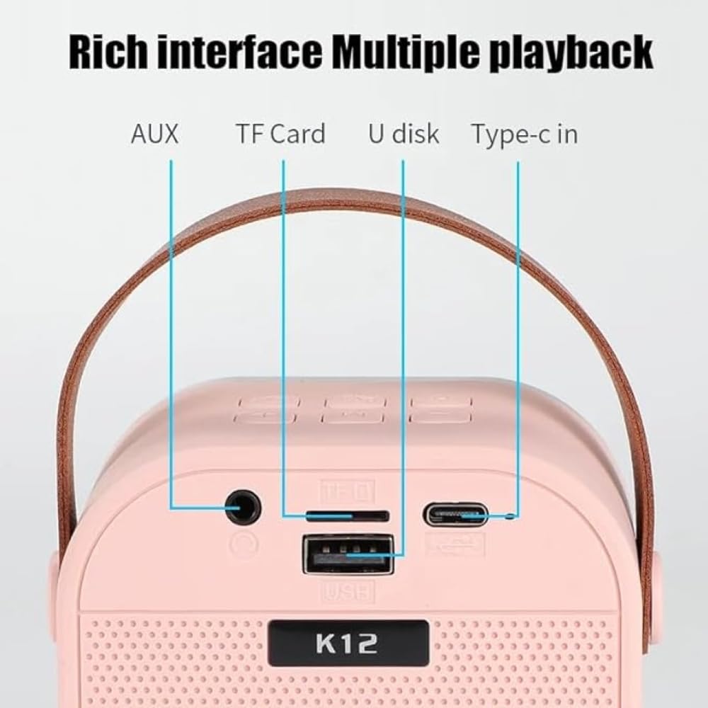 SQUL Colorful Bluetooth Speaker with Karaoke Mic System for Home Singing Magic Ai Voice Changer Portable Mini Wireless Speaker with Mike - Squl Tech 