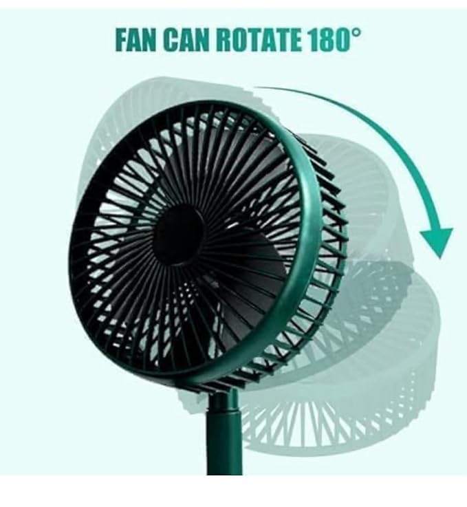 SQUL Powerful Rechargeable Table Fan with Height and 3 speed Adjustable Folding Telescopic Table Fan | Table Fans, Table Fan for Office Desk - Squl Tech 