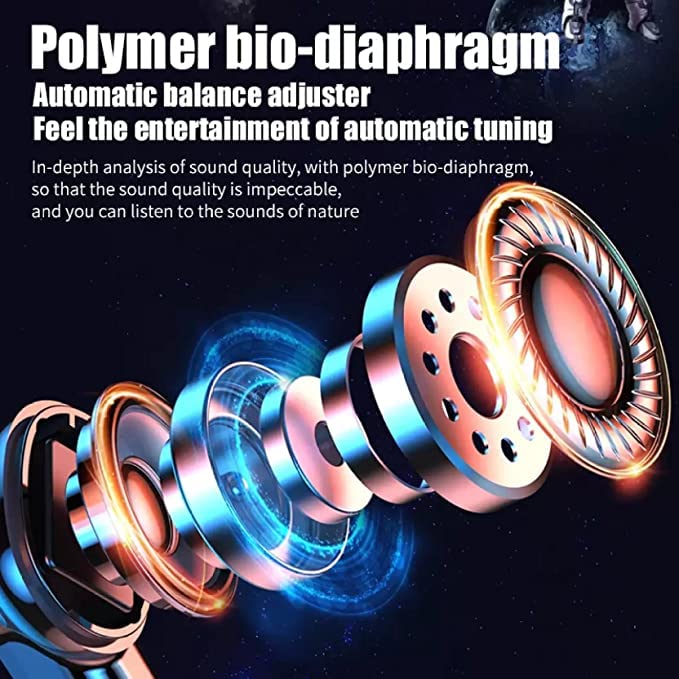 SQUL M28 Wireless Bluetooth Earbuds with Touch Control and Dual LED Charging Display, 180H Playtime Headphones with Noise Cancellation - Squl Tech 