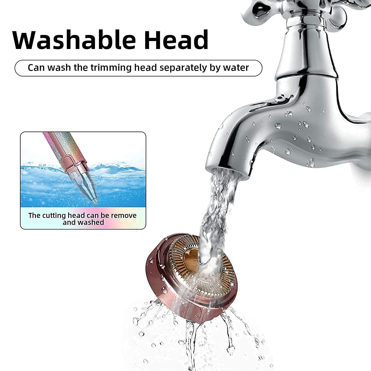 SQUL Portable eyebrow trimmer for women, epilator for women, facial hair remover for women,Face, Lips, Nose Hair Removal Electric Trimmer with Light - Squl Tech 