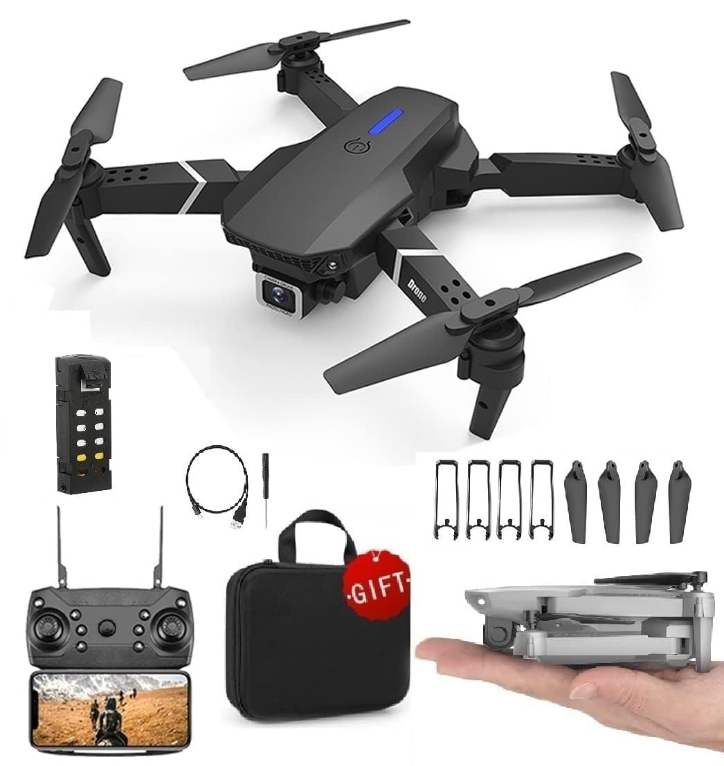 SQUL E88 Foldable 4K Mini Drone With WIFI Wide Angle HD Dual Camera - SQUL